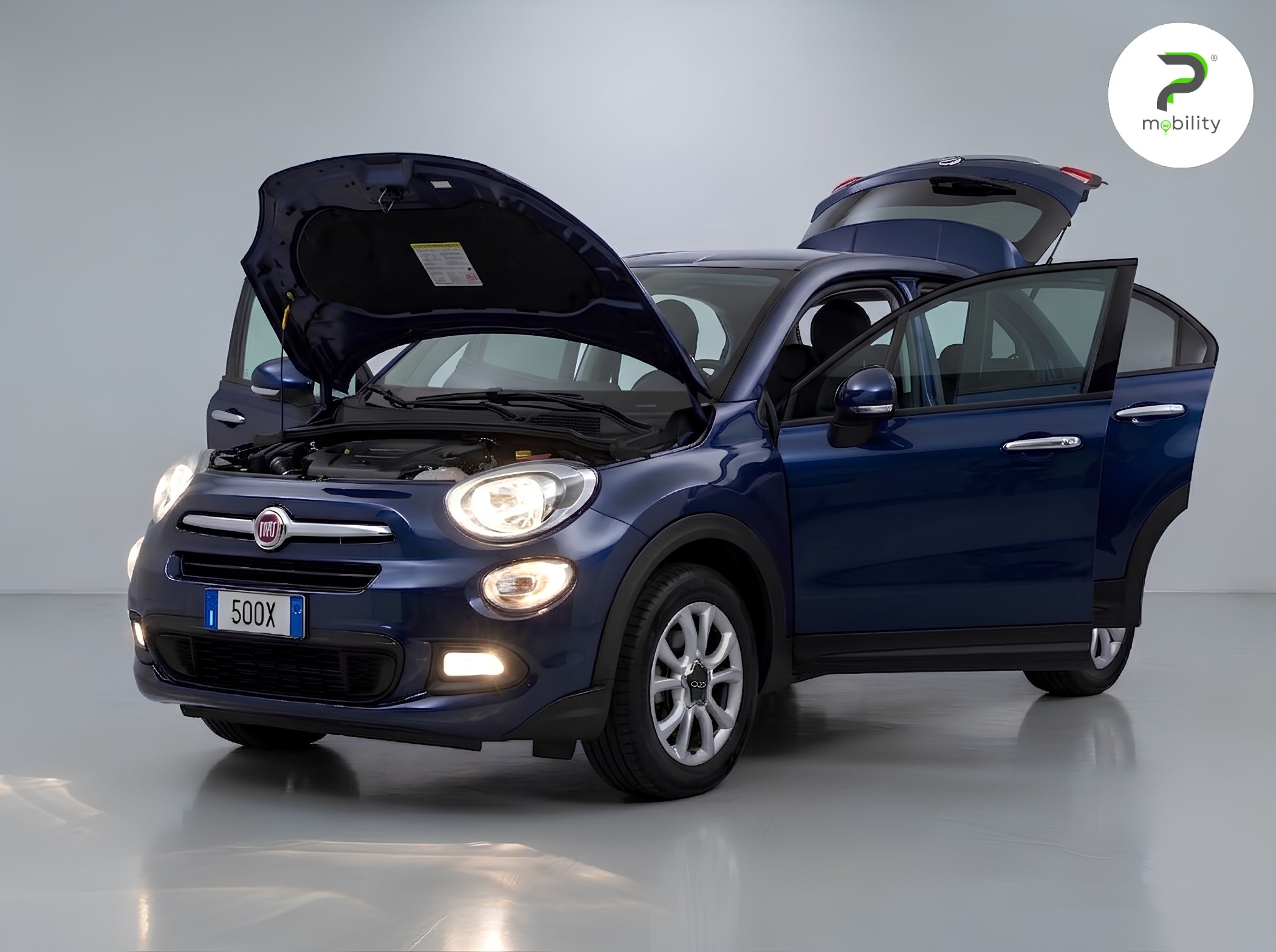 Fiat 500X con sportelli aperti
