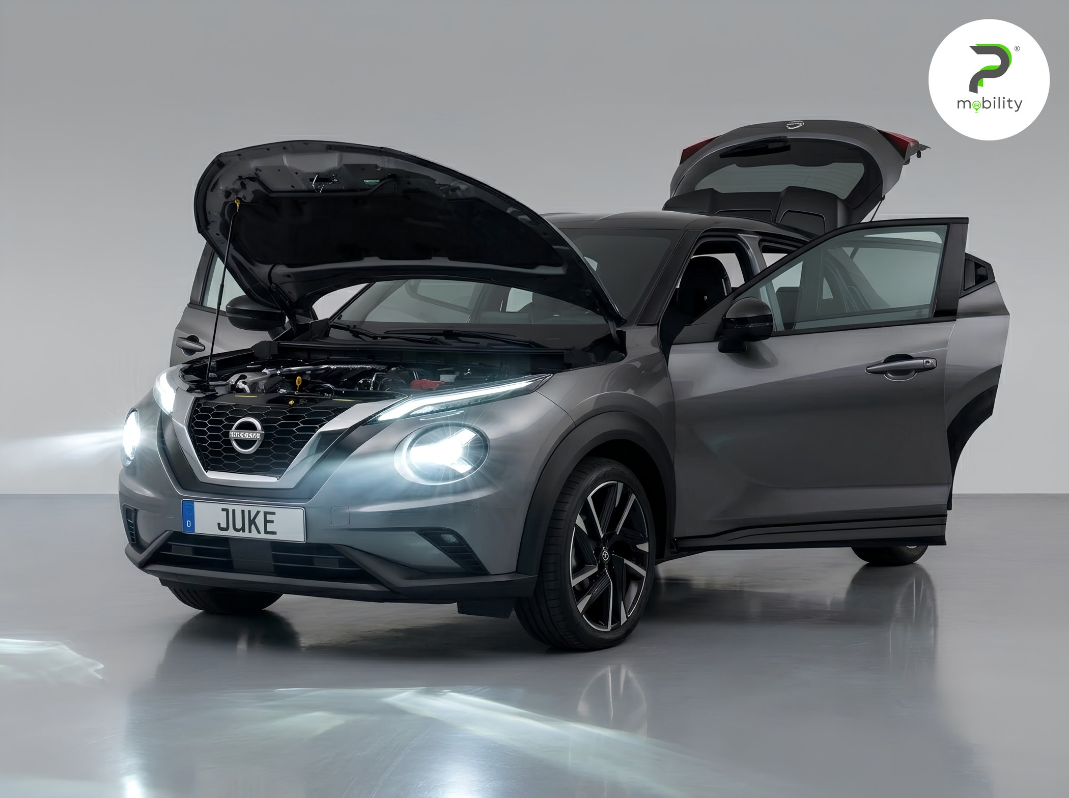 Nissan Juke 114 1.0 N-Design con sportelli aperti